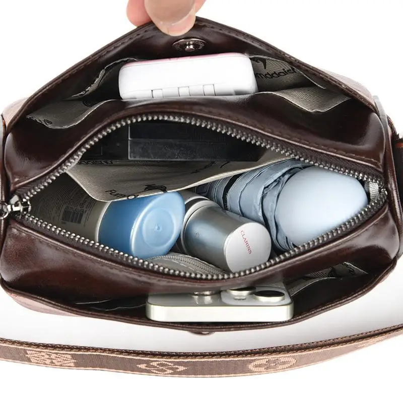 Women's Shoulder Bag Women's Bag Retro Double Sided Pillow Bag Large Capacity Solid Color Shoulder Bag Crossbody Bag