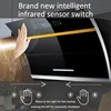 Wall Mounted 48 Inch Double Suction Kitchen Hood Smoke Extractor Fan 24 36 Black Modern Infrared Sensor Switch Smart Range Hood 6