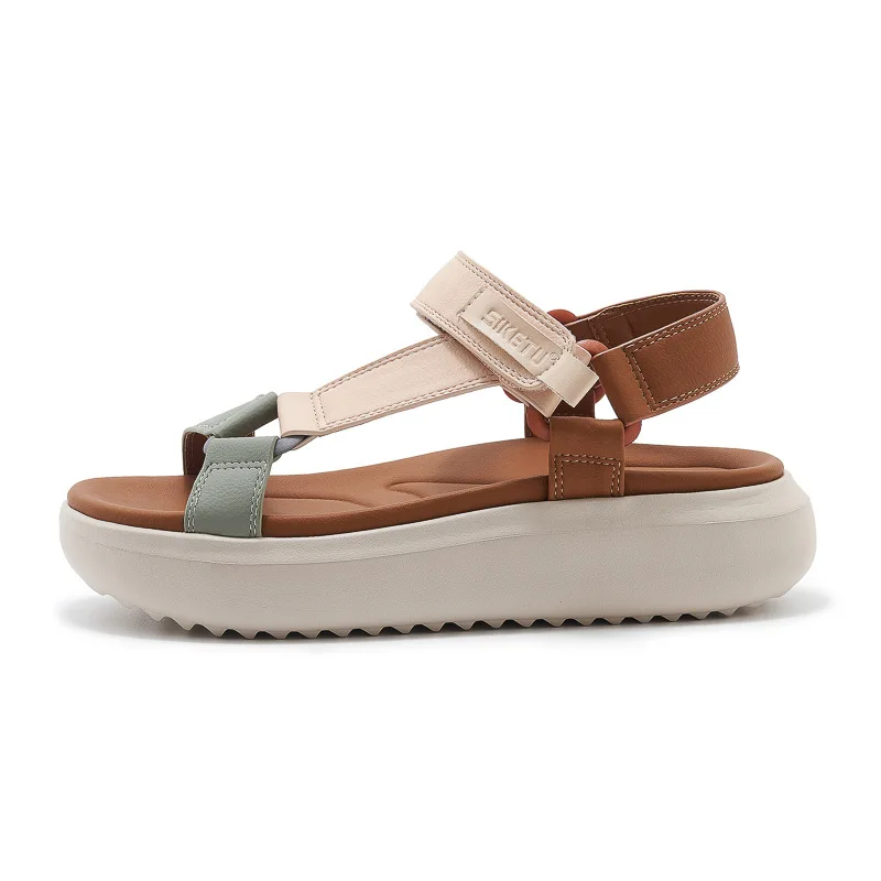 SIKETU Brand Sporty Sandals Women Platform Patchwork Narrow Band