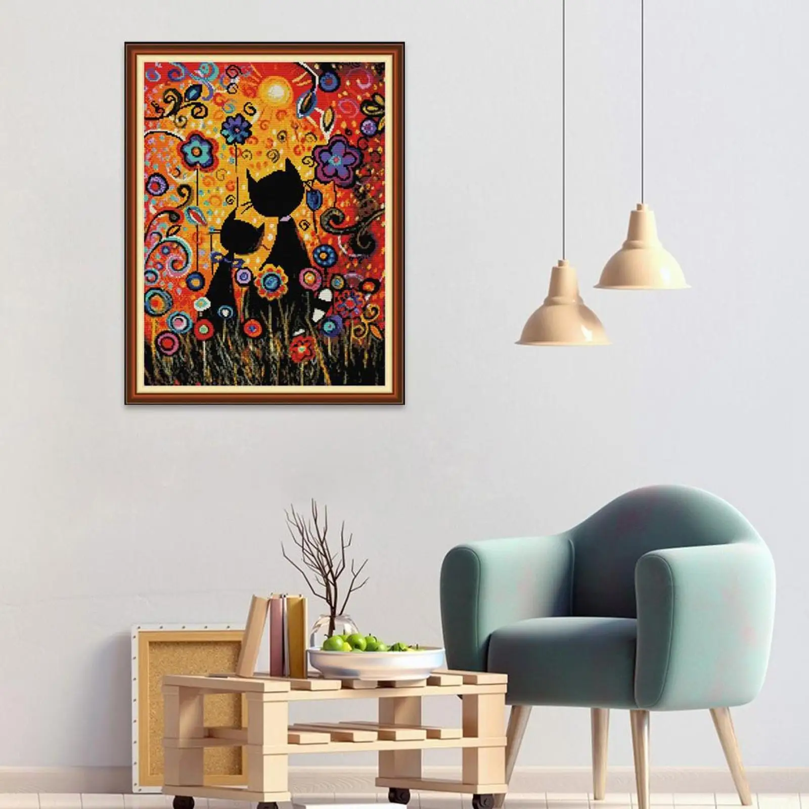 Animals Cross Stitch Sets 14 Stamped Fabric Cotton Cross-Stitching for Beginner