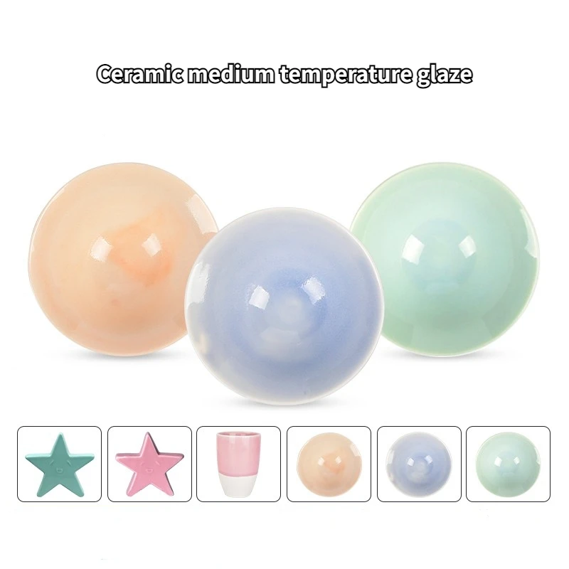 

300ml 6-color Ceramic Medium Temperature Glaze Color Glaze DIY Ceramic Crafts Water Cup Pottery Making Coloring Materials