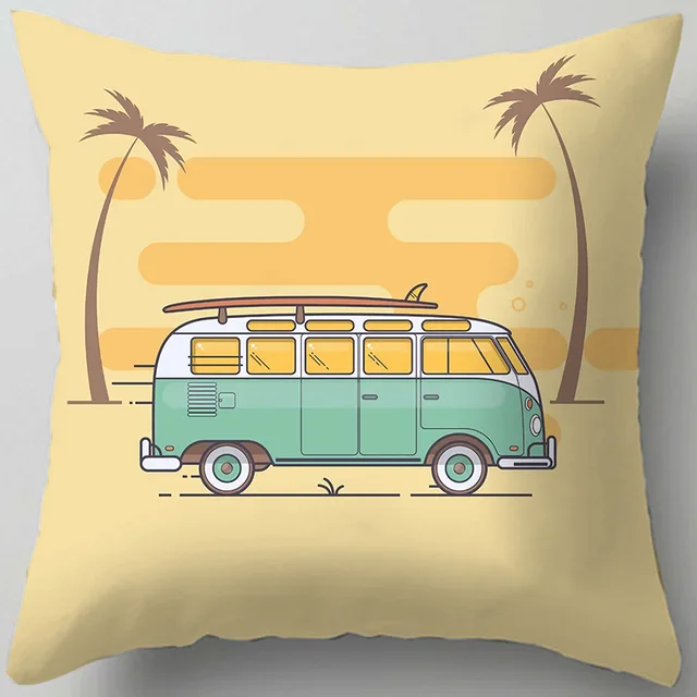 Enhance your home or car decor with the 2023 New Travel Caravan Pillow Case