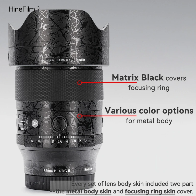 시그마 35 F1.4 II FE/L 마운트 렌즈용 맞춤형 스킨, 시그마 35mm F1.4 DG II 아트 데칼 스킨, 35F1.4 DG II 스킨