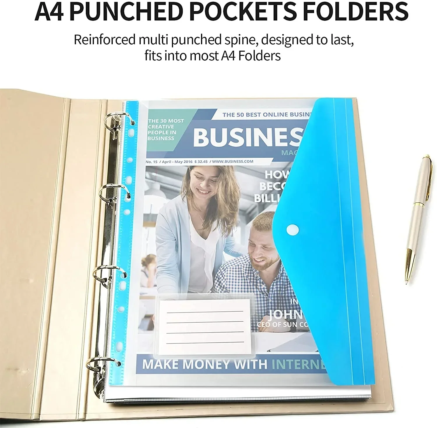 

Office Document School Plus Size 200 Colorful Folders For File Files Wallets Envelope Plastic Sheets Bags Holds Home