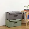 Storage Box Cotton Fabric Foldable Lid With Cover Storage Box Clothing Underwear Socks Storages Children'S Toys Storage Box 1