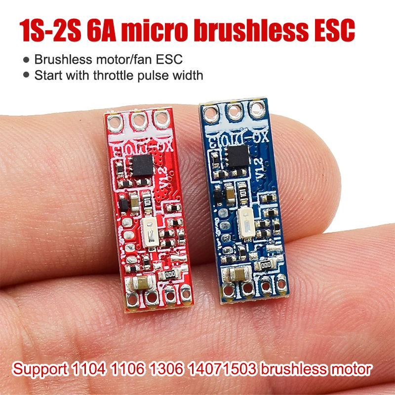 1S-2S 6A Miniature Brushless Motor Driver Board Electric Regulator Drive For 1104 1106 1306 1407 1503 Brushless Motor