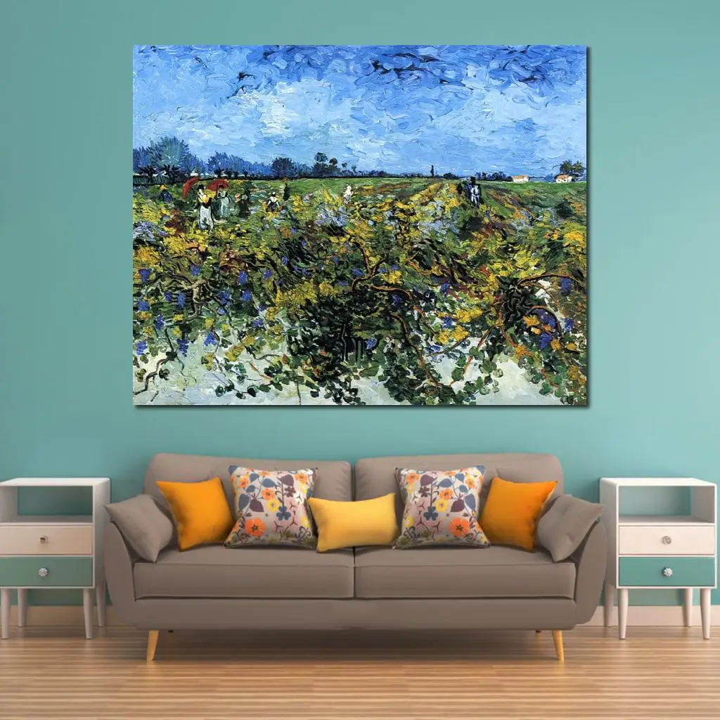 

Buy Art Canvas Online The Green Vinyard Vincent Van Gogh Reproduction Paintings Hand Painted High Quality