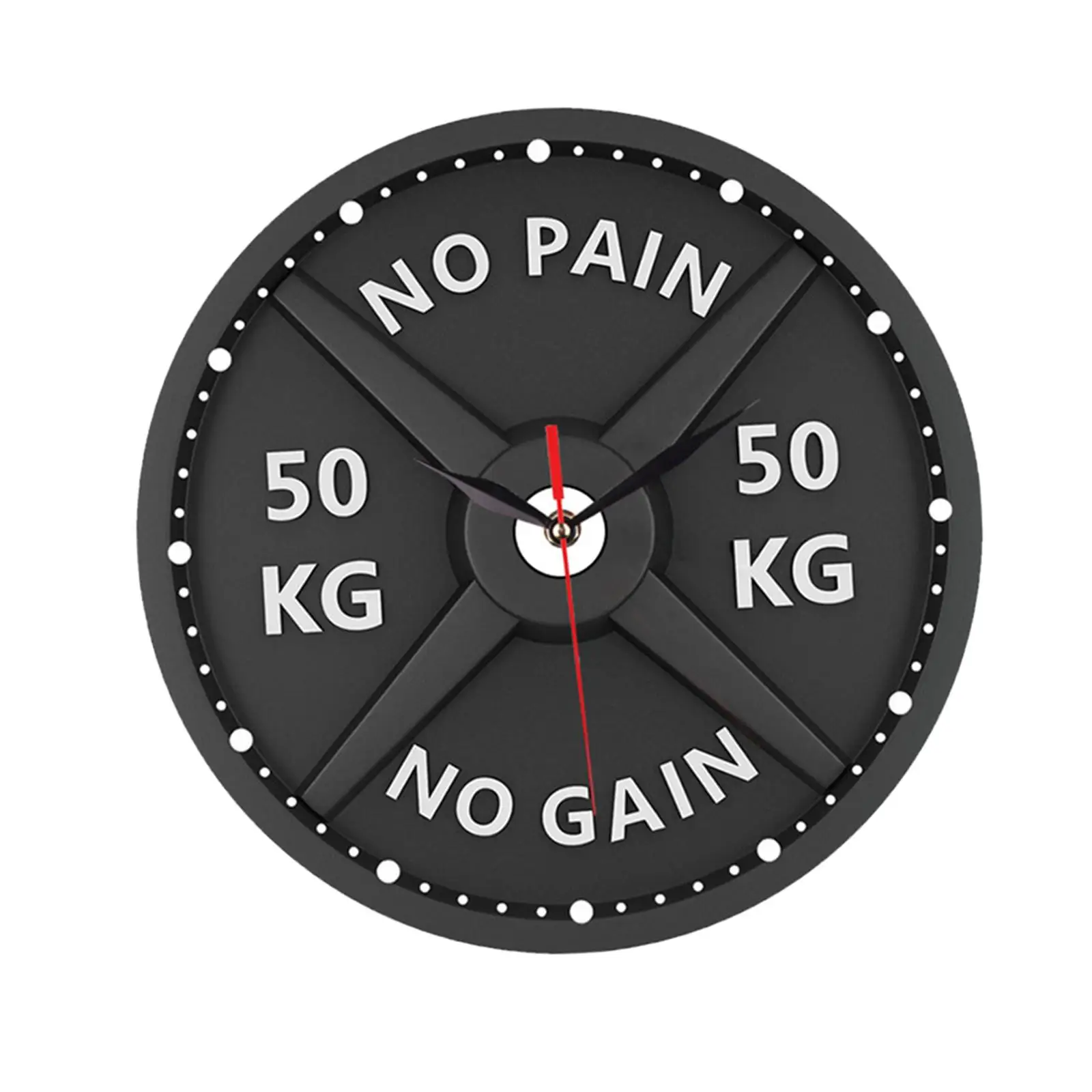 50kg 3D Barbell Wall Clock Modern Minimalist Gift Silent 30cm Gym Clock for Gym