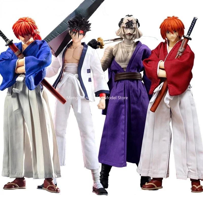 Dasin Model Rurouni Kenshin HIMURA KENSHIN Sagara Sanosuke Shishio Makoto PVC Action Figure Anime Greattoys Kensin Model Toy