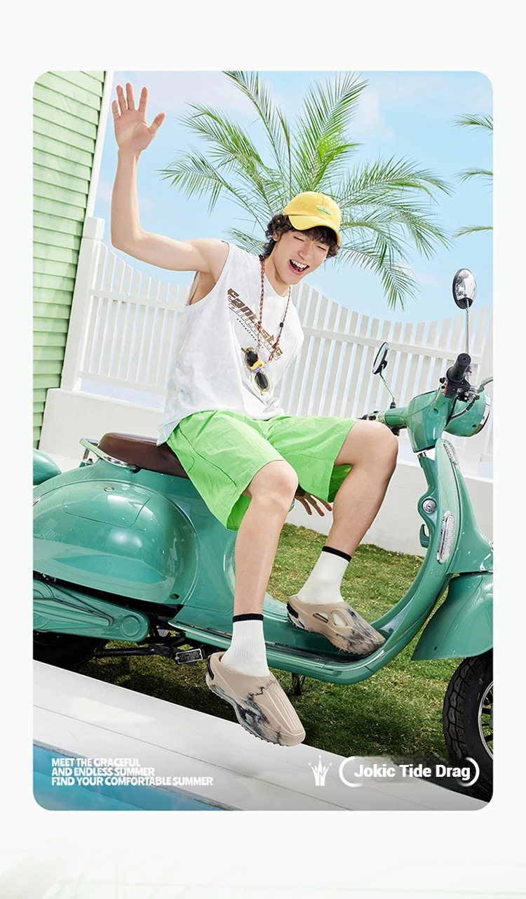 شباشب رجالية جوكر سايبر 361 درجة عصرية ناعمة مضادة للبكتيريا قابلة للتنفس للشاطئ خفيفة الوزن ومريحة للرجال 672521104