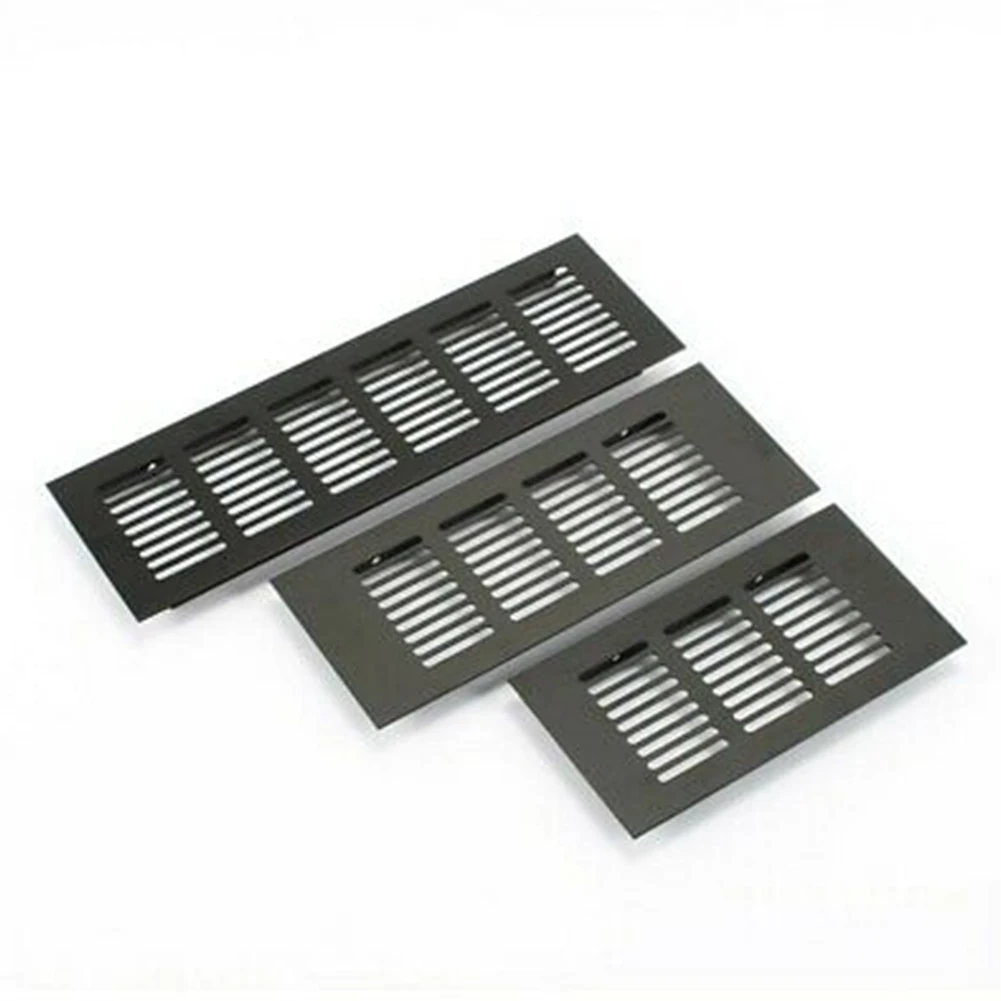 Ventilation Grille Air Vent Grille Replacement Ventilation Cover 150-400mm Accessory Aluminum Alloy Black Duct