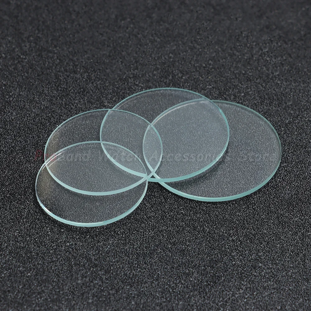 Transparent Crystal Watch Glass Replacement - Flat, Various Thicknesses