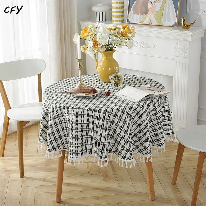 

American Plaid Prints Round Tablecloth Table Cover Round Chicken Table Cloth Tablecloth for Table Tea Round Table Map