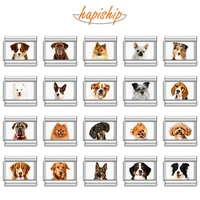 Hapiship gros femmes mode animaux chien breloque italienne ajustement 9mm Bracelet en acier inoxydable livraison directe cadeau bijoux TZ038 1
