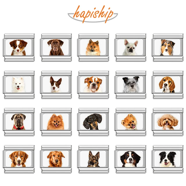 Hapiship gros femmes mode animaux chien breloque italienne ajustement 9mm Bracelet en acier inoxydable livraison directe cadeau bijoux TZ038 1