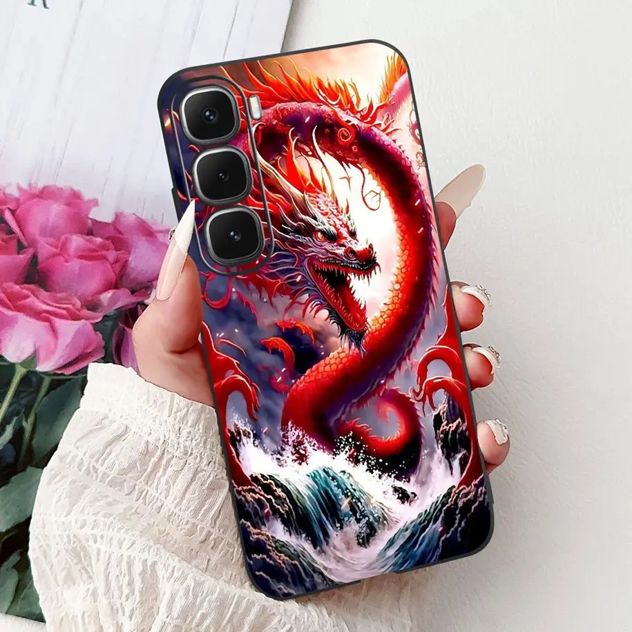 Luxury Dragon Butterfly Soft Silicone Phone Case