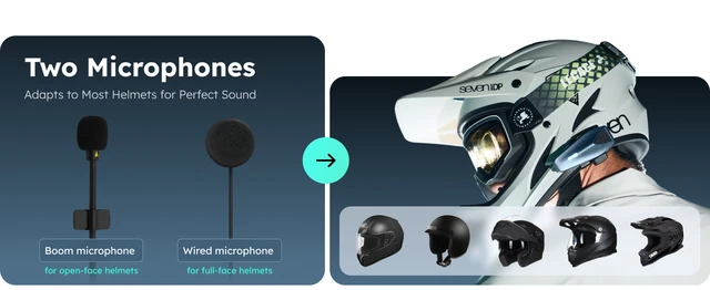 Helmet Speakers Asmax F1 Bluetooth Helmet Intercom For 10 Riders