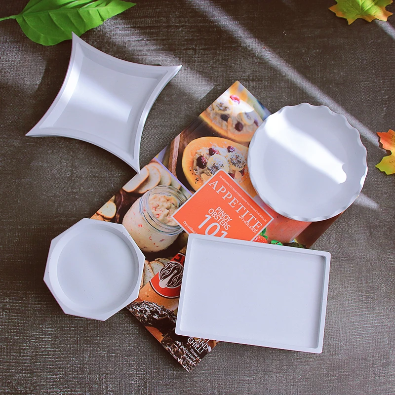 Coaster Mold Oval Tray Dish Resin Mold rectangle Irregular Jewelry Candle Storage Epoxy Resin Casting Plaster
