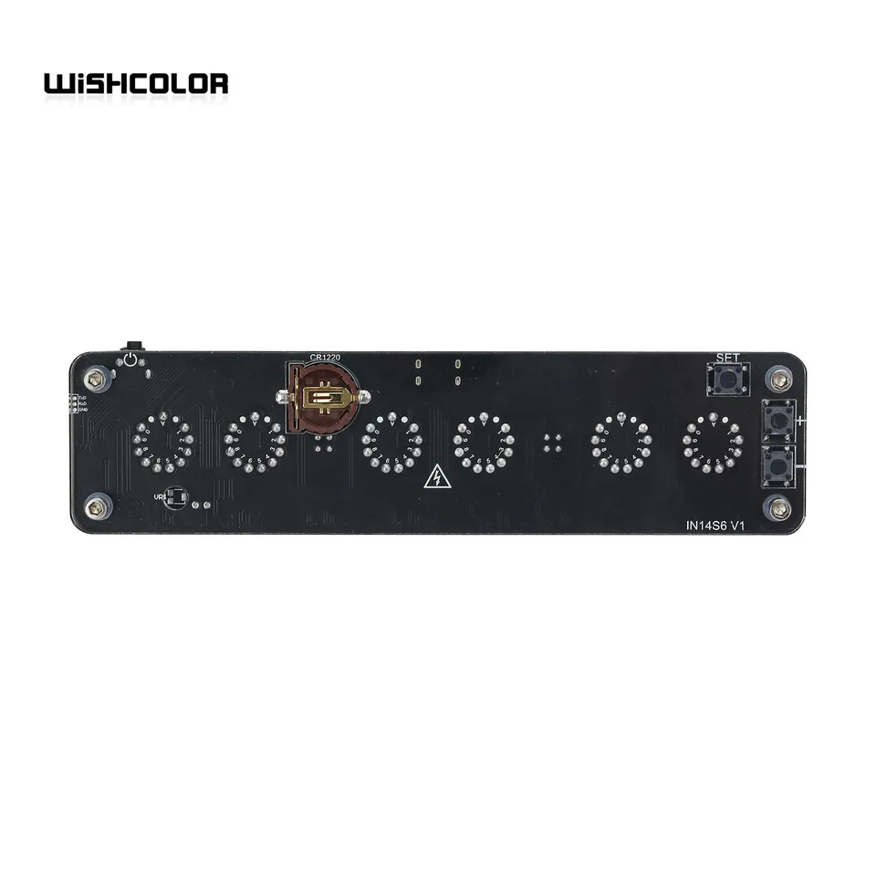 Wishcolor IN-14 6 桁ニキシー管時計クリエイティブデスクトップ時計