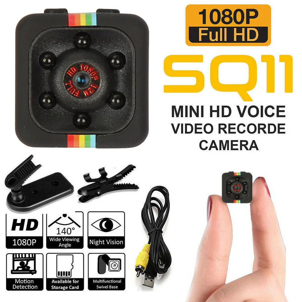 Sq11 Mini Telecamera Hd 1080P Smart Home Security Nanny Camera Video Motion Detection Mini Videocamera Small Dv Car Dvr