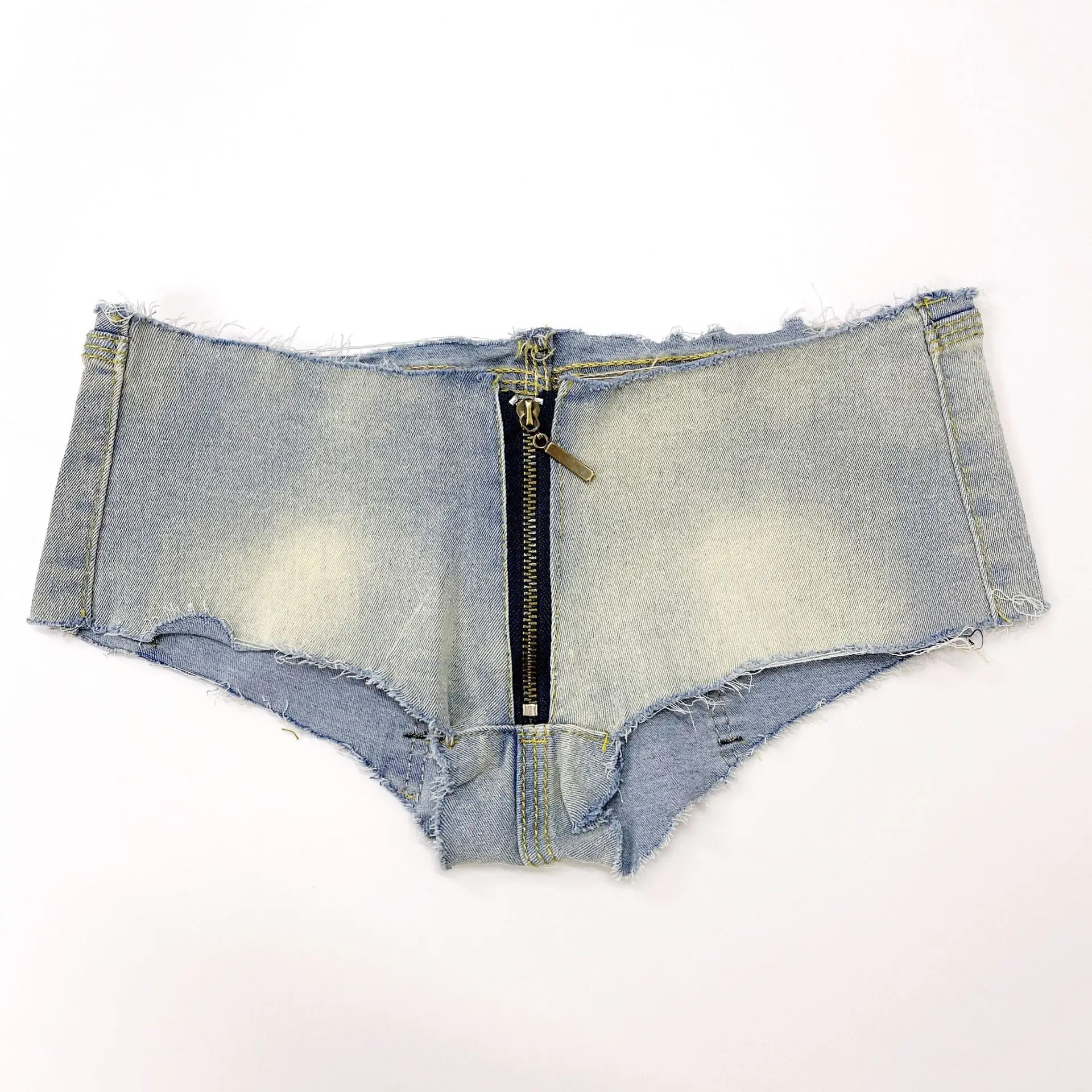 Pantaloncini Estivi In Denim Strappati A Vita Alta, Donna, Elasticizzati, Comodi E Sexy, Neri