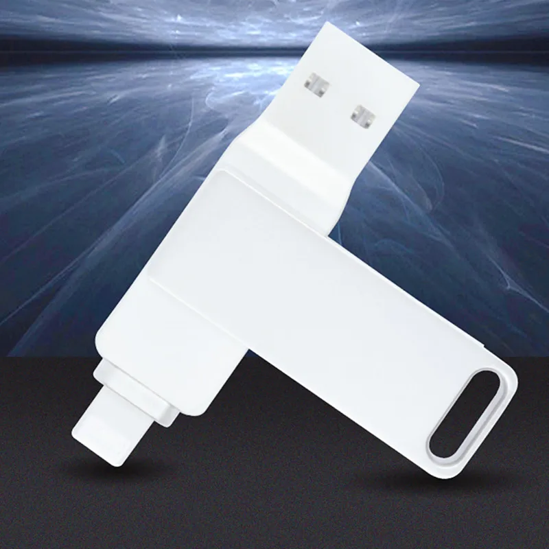 USB 3.0 Flash Drive for iphone ipad 2in1 64GB 128G Pendrive to