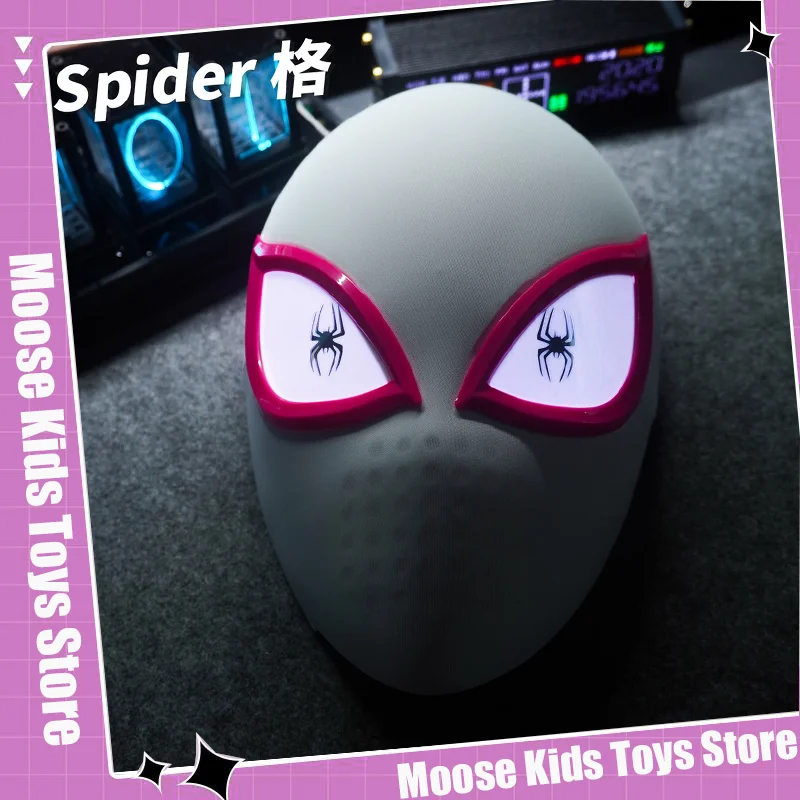 Anime Spiderman Mask Costume Prop Spider Wen Miles Morales Maschere Cosplay Giocattoli Spider Man Helmet Halloween Cosplay Toys For Kids