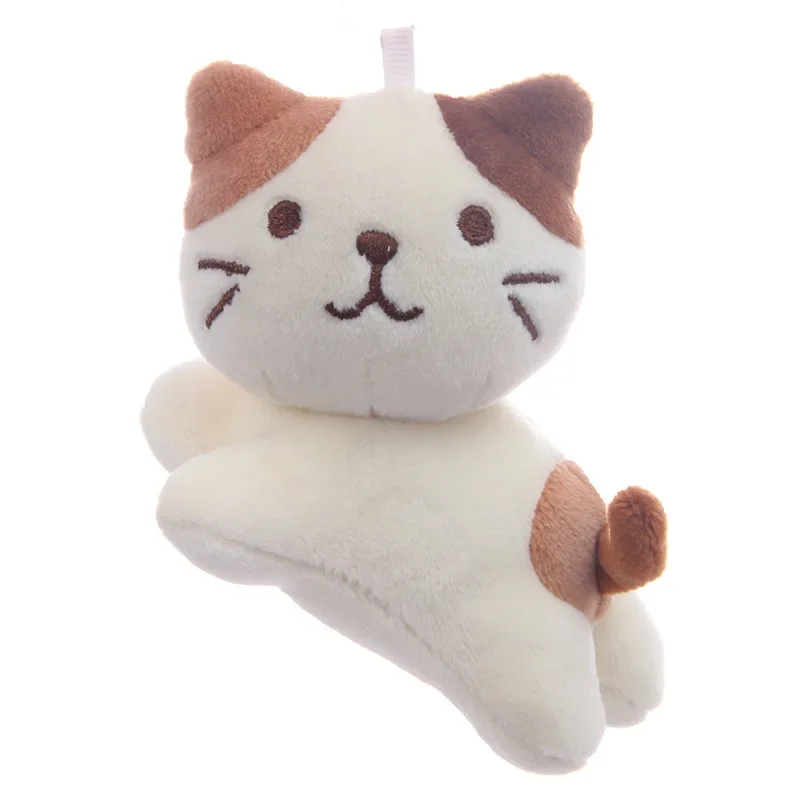 12cm Cartoon Cat Plush Toy White Grey Kittens Plush Pendant for Bag Key Rings Birthday Christmas Gifts Keychain for Kids plush toys
