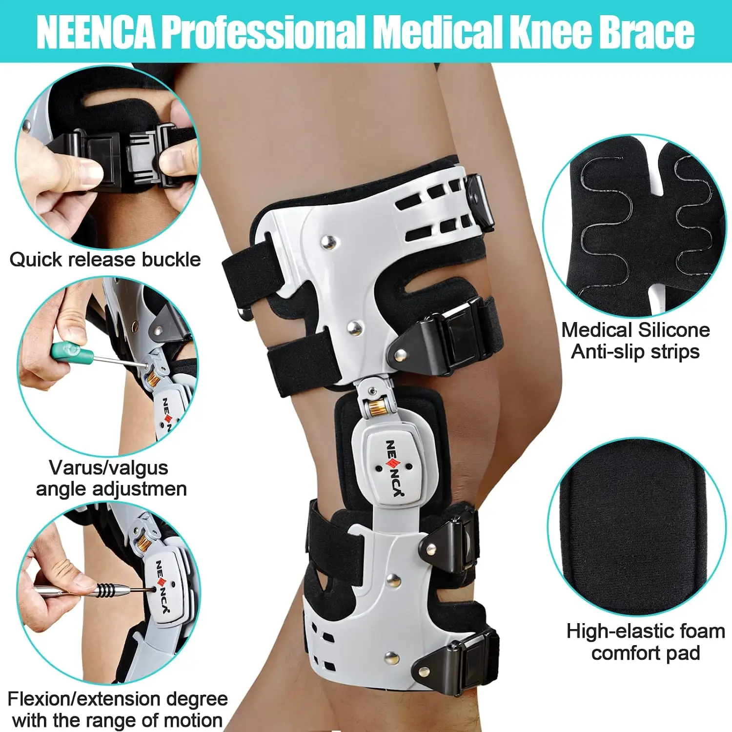Knee Brace Acl Support Stabilizer - Knee Brace Adjustable Support