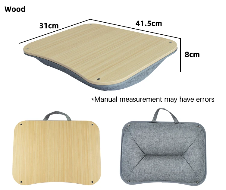 Mumucc's Laptop Desk With Lumbar Support & Accessories, Including A Detachable Tabletop, A Cushion Filled With Foam Particles