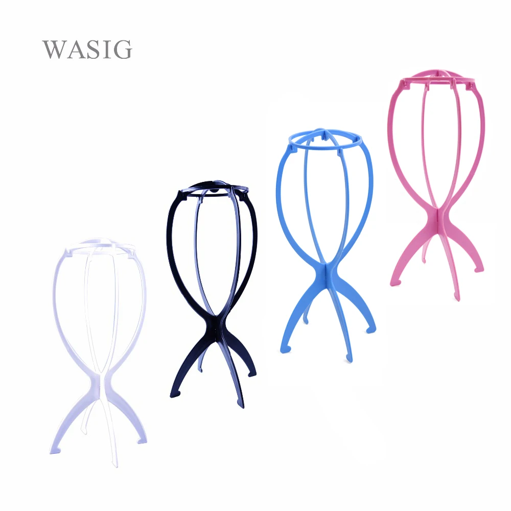 1PC Four Colors Wig Stands Plastic Hat Display Wig Head Holders 17x34Cm Mannequin Head/Stand Portable Folding Wig Stand