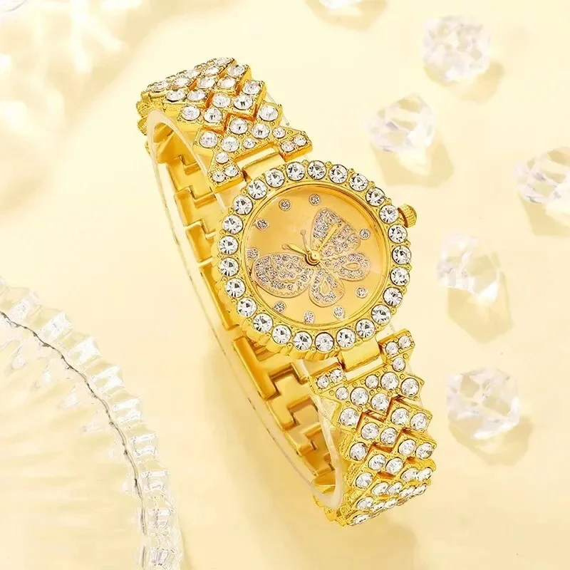Women's Butterfly Dial Steel Bracelet Quartz Watch women watches