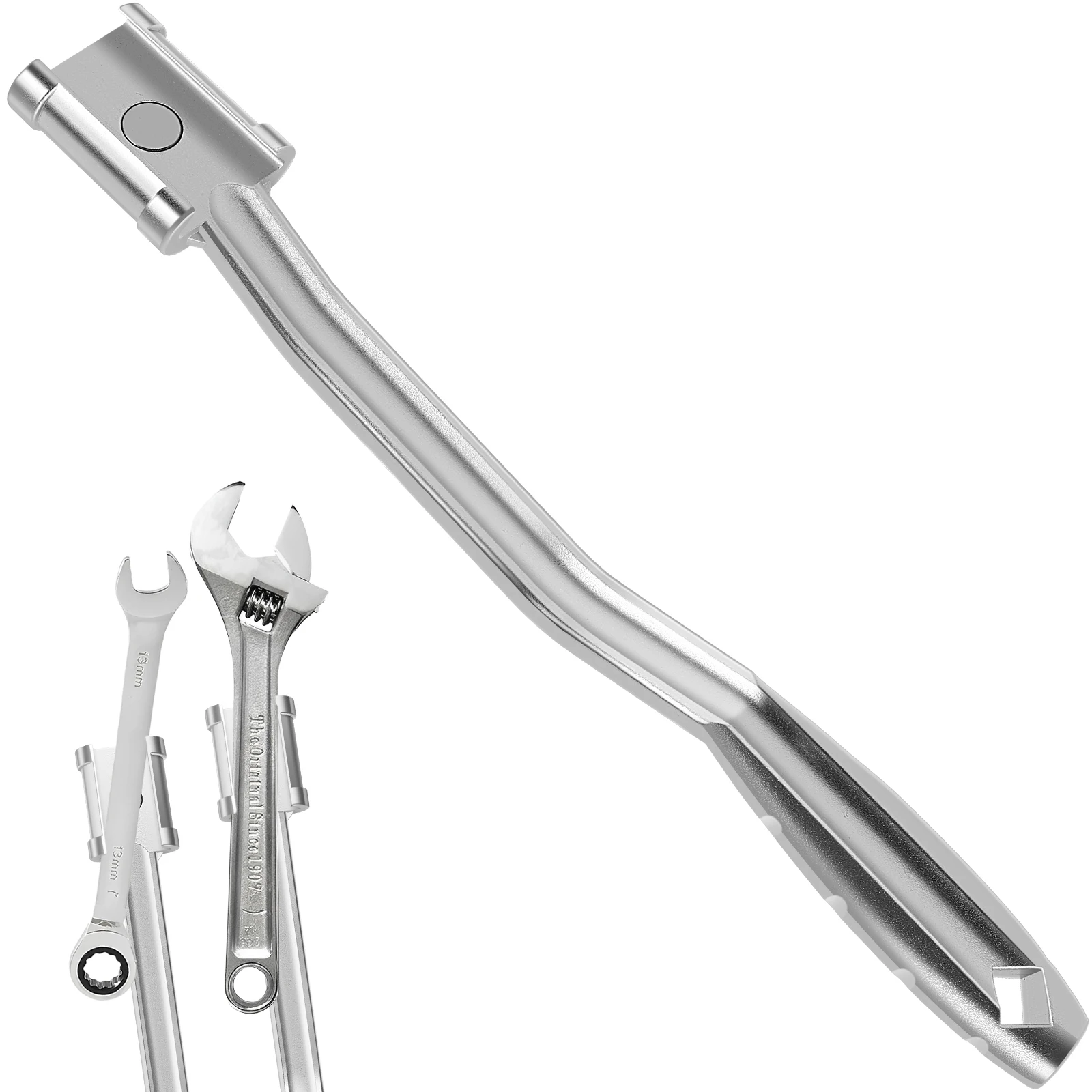 

Wrench Extender Bar High Carbon Steel Wrench Torque Amplifier Tool with 1/2inch Square Hole 13.5inch Magnetic Metal Extra