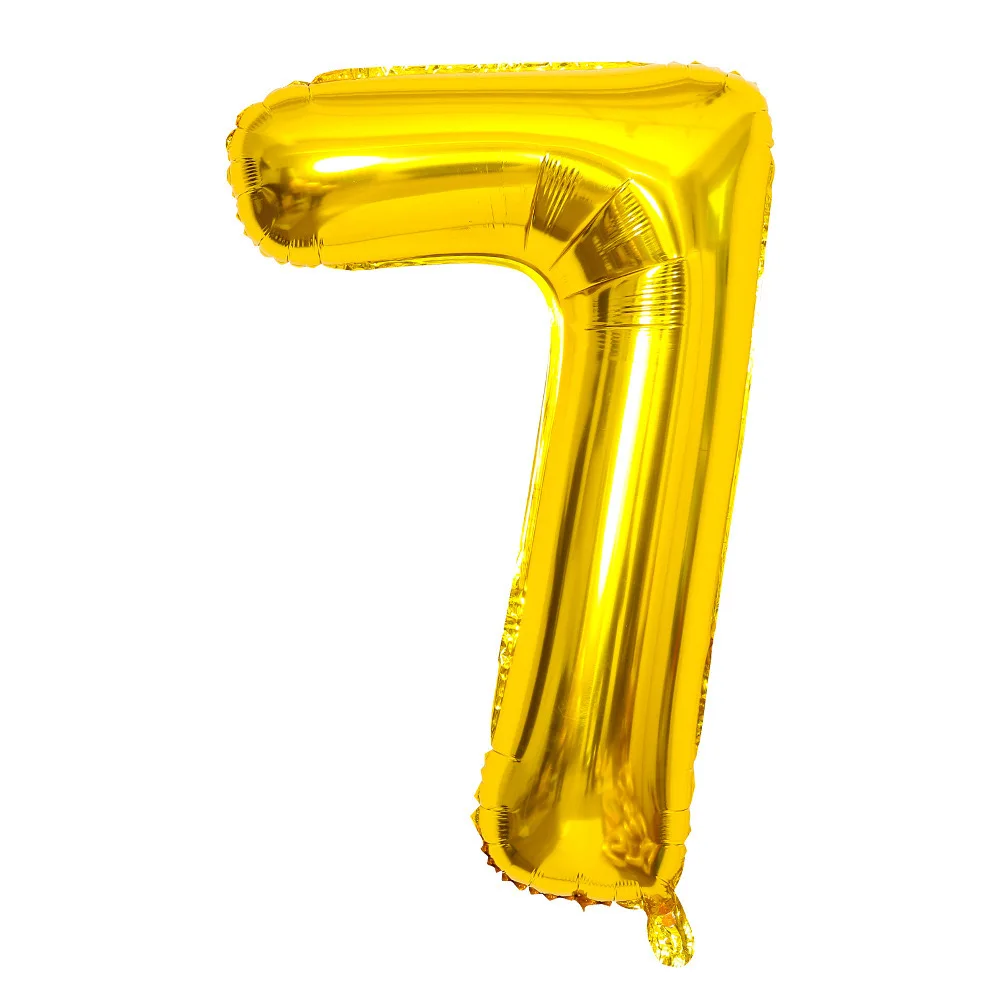 thumbnail image 1 of Globo digital de 32 pulgadas, dorado, plateado y rosa dorado, tamaño grande de 40 pulgadas, puede flotar vacío, bola de papel de aluminio para decoración de fiesta de cumpleaños, 1 of 5