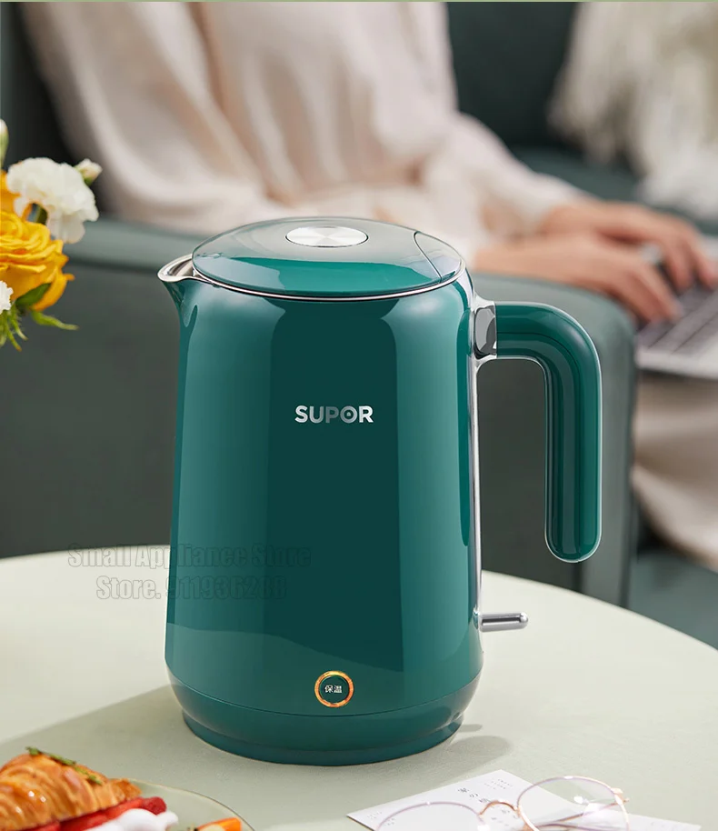 Description Picture 5 of itemSUPOR Insulation Electric Kettle 1.5L Exquisite Small Household Teapot High-quality Stainless Steel Portable Kitchen Appliances