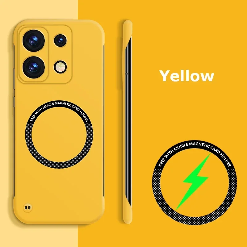 Ultra Thin Frameless Magnetic Matte Phone Case with Magsafe Compatibility - Candy Color Finish