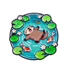Adorable Otter Enamel Pin - Cute Capybara Badge for Backpacks, Hats, and More (3)
