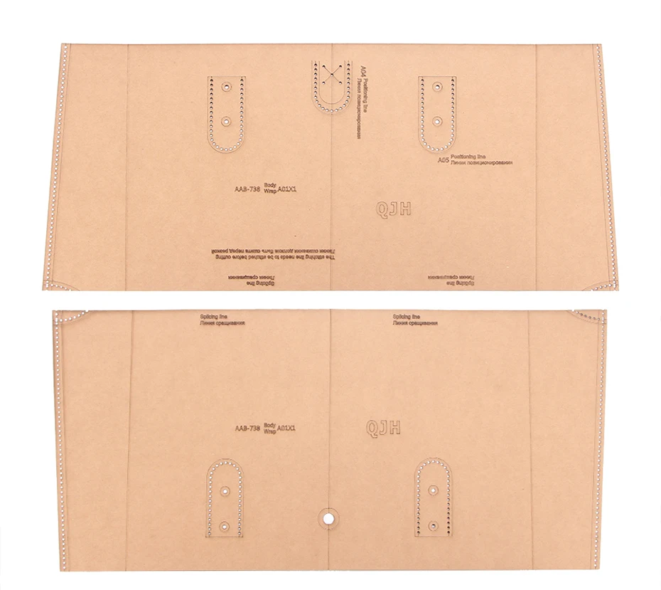 Klassische Retro-Einkaufstasche große Kapazität Einkaufstasche Umhängetasche Kraft papier Vorlage DIY Leder Bastel muster mit Loch Zubehör – Detail 3