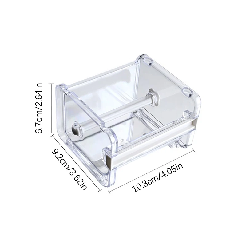 Dispenser per Washi Tape con Taglierina, Porta Nastro Adesivo Portatile, Organizzatore da Scrivania per Ufficio e Cancelleria - immagine 6