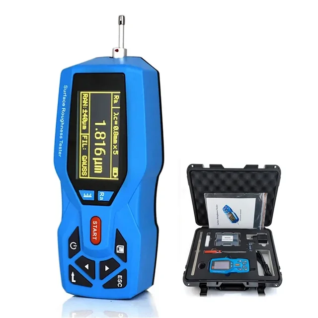 Handheld Digital Surface Roughness Tester Meter Portable Surface Profilometer 20 Parameters Ra Rz Clock Settings and Display