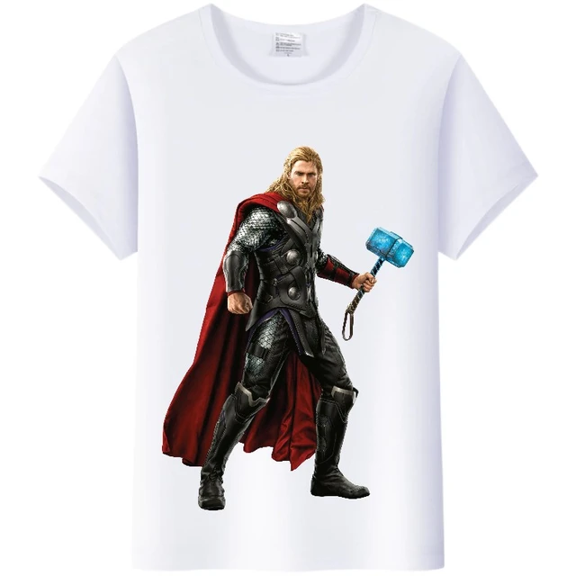 Casualowa męska bluzka Marvel Cartoon Thor graficzne koszulki bluzka w  rozmiarze Plus Size Harajuku męskie ubrania
