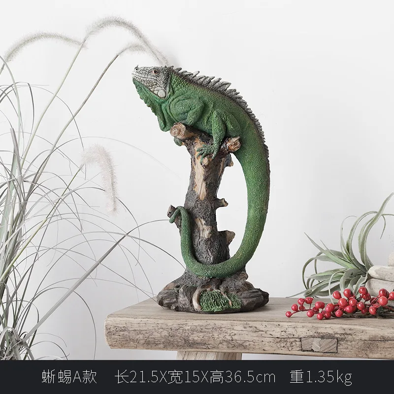 

Home Accessories New Creative Lizard Ornaments Home American Living Room Wine Cooler TV Cabinet Craft Decorations Furnishings