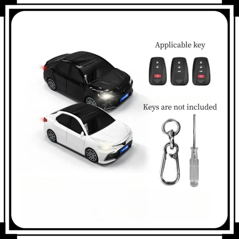 

For Toyota Camry Key Cover Car Model Key Protective Case Creative Personalized Gift Car Key Pack Buckle Accessory Key Cover New