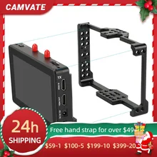 

CAMVATE Director's Monitor Cage Bracket With 1/4"-20 Thread Screw & Shoe Mount Exclusively For FeelWorld FT6 FR6 5.5" Monitors