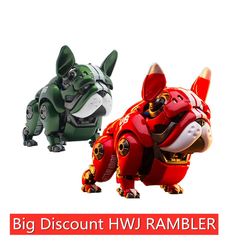 

【Big Discounts】Genuine Original HWJ RAMBLER Mechanical Bulldog Red Green Color Robot Dog Action Figure With Box