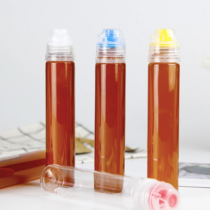 130ml Non-Drip Honey Dispenser Honey Squeeze Bottle Vinegar Oil Syrup Bottle With Lids Vinegar Oil Syrup Pot Dispenser