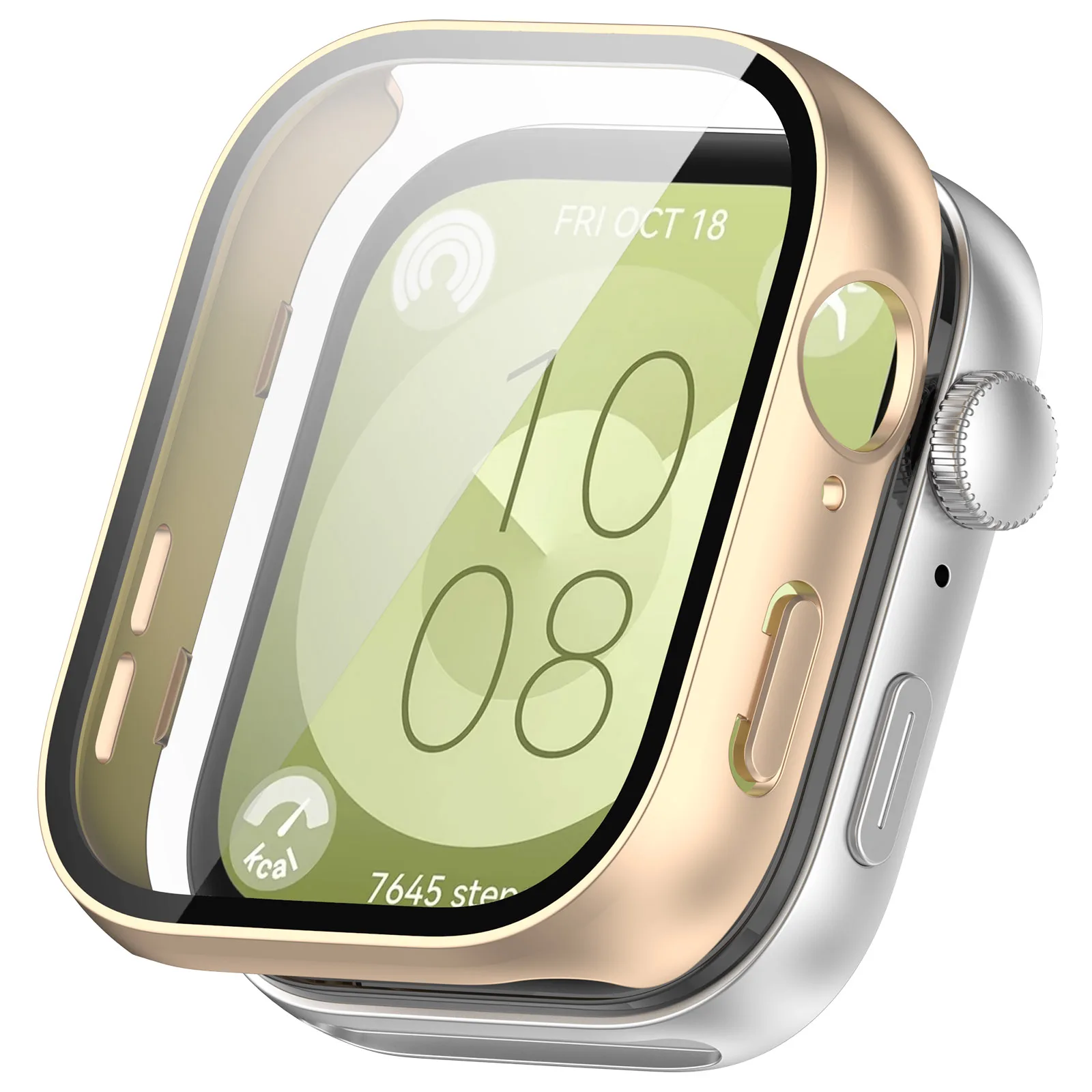 2-in-1 Protective Case For Huawei Watch Fit 3 With Screen Tempered Glass Protection Watch Protector Cover With Film