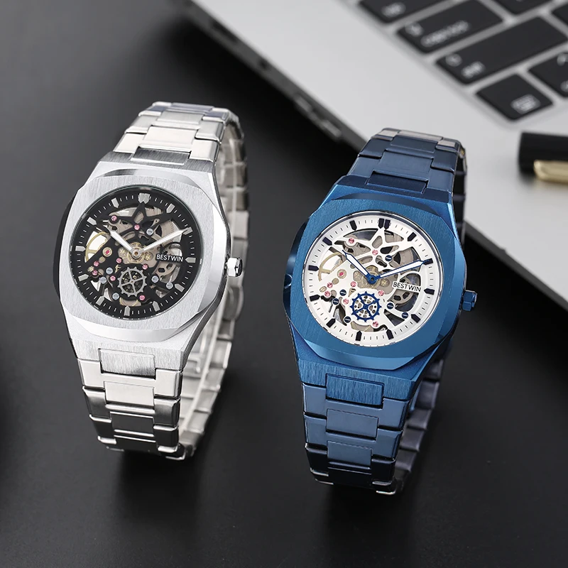 Hot Casual Mode Luxe Merk Bestwin Mannen Horloges Waterdicht Quartz Heren Rvs Pols Sport Horloge Klok Reloj Hombre