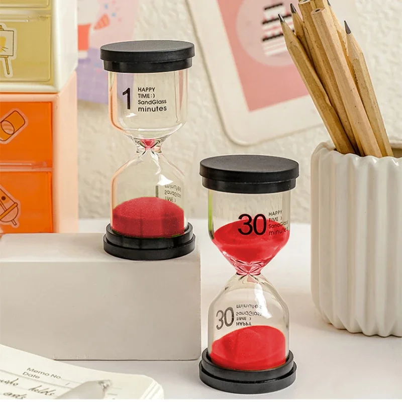 1-60 Minutes Red Hourglass Sandglass Children Kid Toy Sand Timer Hour Glass Home Decoration Sand Clock Timekeeper Festival Gifts 3