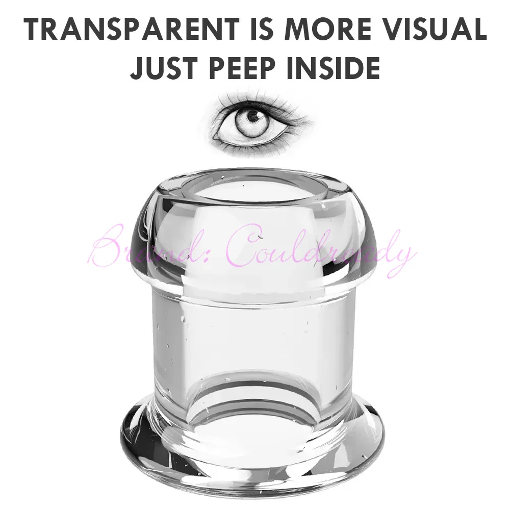 Hollow Speculum Peeking Anal Beads Butt Plug Ass Expander Tunnel Transparent Anus Dilation SM Sex Toy for Couples anal plug dilator
